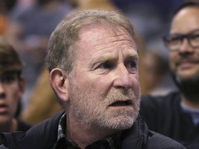 Suns owner Robert Sarver watches the team play against the Grizzlies during a game in Phoenix, Dec. 11, 2019.