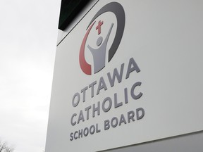 Ottawa Catholic School Board headquarters at 570 W Hunt Club Rd, Oct. 31, 2022.