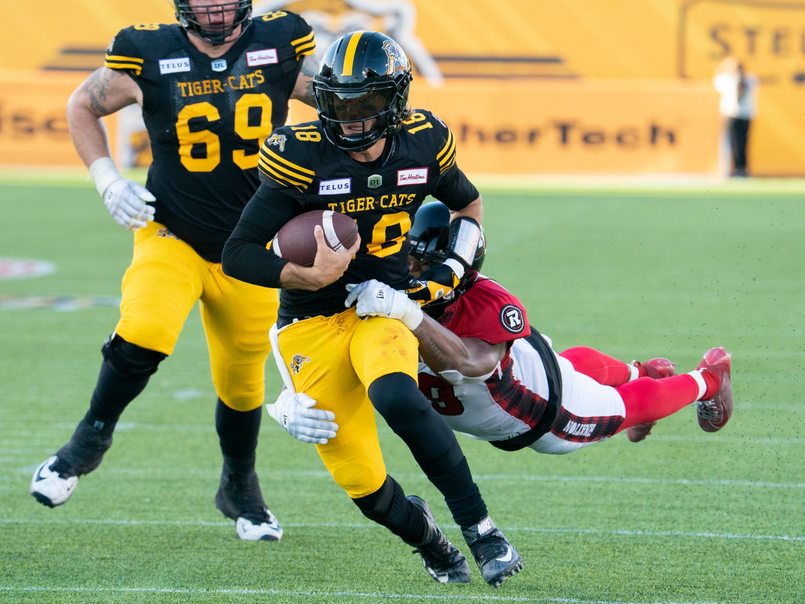 Roughriders' playoff hopes take a hit with Tiger-Cats' comeback