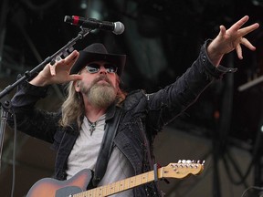 Jason McCoy of the Road Hammers performs at day three of the Country Thunder music festival at Fort Calgary Sunday, August 21, 2022. Dean Pilling/Postmedia