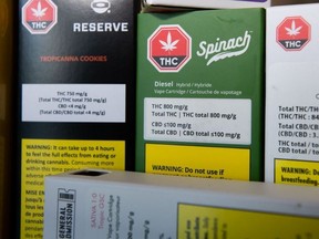 Shown, are legal cannabis products. While a review of the Cannabis Act is underway, there are some missing pieces from the review that will leave the sector facing challenges.