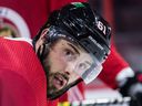 Center Derick Brassard was in Senators training camp after accepting a pro tryout offer.