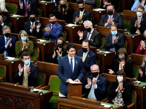 Justin Trudeau speaks in the House of Commons