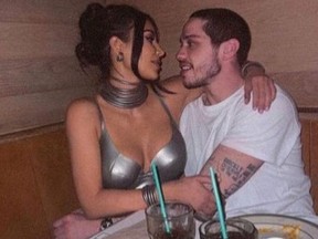 Kim Kardashian and Pete Davidson are pictured in a photo posted on Kardashian's Instagram account.