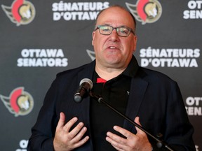 FILES: Anthony LeBlanc, president of business operations for the Ottawa Senators, called the sellout for Tuesday's home opener 'a great starting point'.