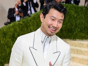 Simu Liu attends The 2021 Met Gala Celebrating In America: A Lexicon Of Fashion at Metropolitan Museum of Art on Sept. 13, 2021 in New York City.
