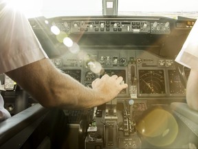 A cockpit of a plane is pictured in this file photo.