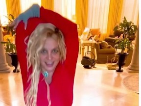 Britney Spears is pictured dancing in a video posted on her Instagram account on Nov. 7, 2022.