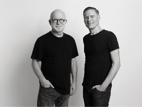A touring production of the musical Pretty Woman, with music written by Bryan Adams and Jim Vallance, plays at the National Arts Centre Nov. 15-20.  Jim Vallance (left) and Bryan Adams penned the score for the muscial.