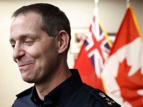 Ottawa's new Police Chief Eric Stubbs talks to the media in Ottawa Thursday. TONY CALDWELL, Postmedia.