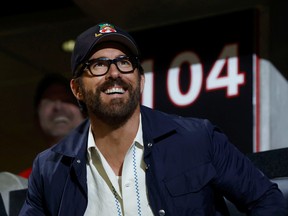 Ryan Reynolds attends the Ottawa Senators game at the Canadian Tire Centre on Nov. 8.