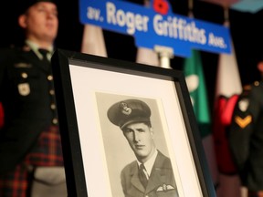 The late Roger Griffiths was honoured through the city's Veterans' Commemorative Street Naming Program with a ceremony at city hall on Monday, Nov. 7, 2022.