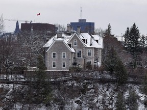 A view of 24 Sussex Drive on Friday, Nov. 18.