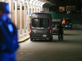 Toronto Police, paramedics and TTC security staff were visible at High Park TTC station after two women were stabbed on the subway platform on Thursday, Dec. 8, 2022.