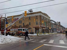 Ottawa firefighters were on the scene of a fire on Bank Street off of Fourth Avenue and Fifth Avenue on Monday, Dec. 26, 2022.