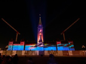 The Winter Lights Across Canada show on Parliament Hill on New Year's Eve has been cancelled due to the rain.
