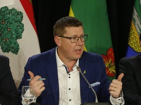 Saskatchewan Premier Scott Moe is pictured at the Council of the Federation meetings in Toronto on Dec. 2, 2019.