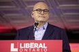 Ontario Liberal Party leader Steven Del Duca delivers remarks at the party's AGM in Toronto, Sunday, Oct. 17, 2021.