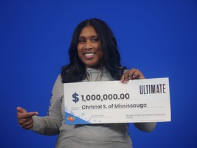 Christal Sookhansingh-Parmar of Mississauga is $1 million richer after winning with an Instant Ultimate lottery.