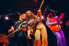 Gatineau's Ricky Paquette (in fringes) is having a blast as the newest member of the Sheepdogs.