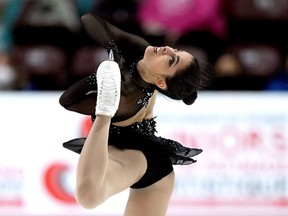 Madeline Schizas from Ontario performs during the senior women's short program at the National Skating Championships in Oshawa, Ont., on Friday, Jan. 13, 2023.