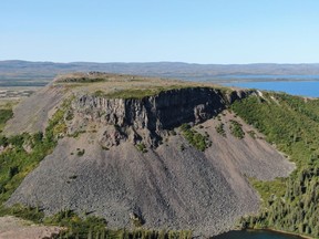 Discovery Hill near the Mistastin crater in Labrador is shown in a handout photo.