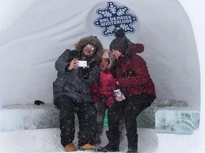 Family and friends enjoy Winterlude in Jacque Cartier Park in Gatineau Thursday Feb 13, 2020. Tony Caldwell