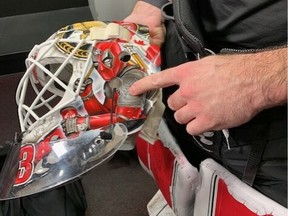 Ottawa Senators Cam Talbot's mask.