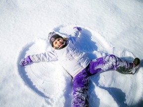 Rideau Hall's Winter Celebration returned after a hiatus due to the pandemic, Saturday, Feb. 11, 2023. Five-year-old Selah Balfour created a beautiful snow angel for the Snow Angel Challenge, an awareness campaign The Snowsuit Fund is running throughout the month of February.