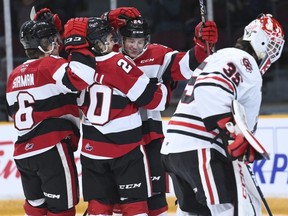 The Ottawa 67s topped the Niagara IceDogs 6-1 in OHL action last night. Supplied photo