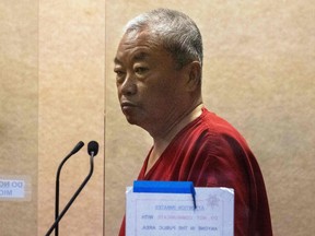In this file photo taken on January 25, 2023 Chunli Zhao, the man who is accused of shooting dead seven people in Half Moon Bay, California, appears for his arraignment at the San Mateo Criminal Court in Redwood City, California