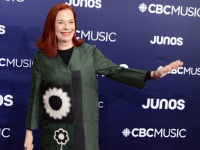 CBC President Catherine Tait arrives on the red carpet at the Juno Awards in London, Ont., March 17, 2019.