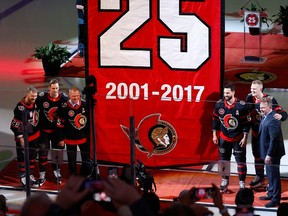 Chris Neil's No. 25 raised to the rafters by Ottawa Senators | Ottawa Sun