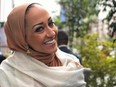 Raquel Saraswati, a Muslim activist who claims to be of Arab, Latin and South Asian descent but is actually a white woman.