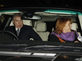 Prince Andrew, Duke of York and Sarah Ferguson are seen in London, April 17, 2013.
