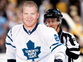 A Postmedia illustration shows long-time Ottawa Senators forward Chris Neil in a Toronto Maple Leafs uniform. It nearly came to pass during NHL free agency in 2009.