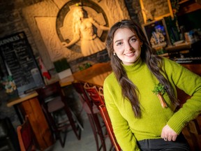 Aoife McDonald, a bartender at Brigid's Well Pub in the basement of the former St. Brigid's Church in Lowertown, said it was "so exciting to see the familiar faces coming back" for St. Patrick's Day festivities on Friday.