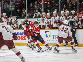 The 67's beat the Petes 4-2.