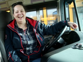 Sandra Moore, 56, is a Catholic school board trustee who addressed her need to get out of the house in 2021 and the shortage of school bus drivers by becoming one. She's been working the 25-30 hour work weeks ever since and loving it.