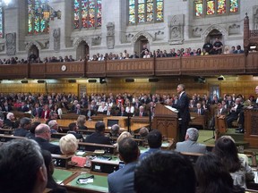 U.S. President Barack Obama addresses Parliament in the House of Commons on Parliament Hill, in Ottawa on Wednesday, June 29, 2016.
