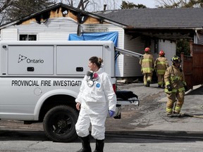 Fire, police and the coroners office were still at the scene of a fatal fire on Castlefrank Road Tuesday morning.