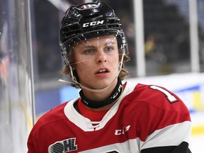 Ottawa 67's defenceman Henry Mews, who turns 17 on Thursday, has scored 11 goals and 15 assists in 48 games in his rookie season.