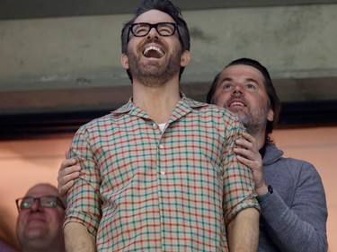 Actor Ryan Reynolds attending the Ottawa Senators game at the Canadian Tire Centre in Ottawa Thursday night.