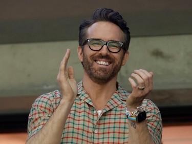 Actor Ryan Reynolds attending the Ottawa Senators game at the Canadian Tire Centre in Ottawa Thursday night.