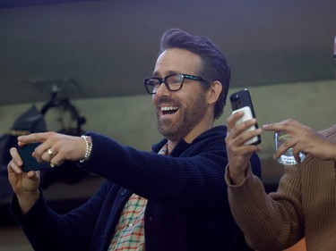 Actor Ryan Reynolds attending the Ottawa Senators game at the Canadian Tire Centre in Ottawa Thursday night.