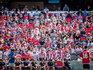 An estimated crowd of 7,000 attended Saturday's season opener for Atlético Ottawa against Halifax Wanderers. The match was a "pay what you can" event to raise funds for the CHEO Foundation.