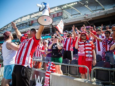 Atlético Ottawa host the Halifax Wanderers for their home opener at a TD Place Saturday, April 15, 2023. The pay what you can event was also a fundraiser for the CHEO Foundation.