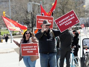 PSAC strikers in Ottawa, April 20, 2023.