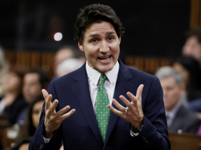 Prime Minister Justin Trudeau speaks during question period in the House of Commons on Parliament Hill on March 8, 2023.