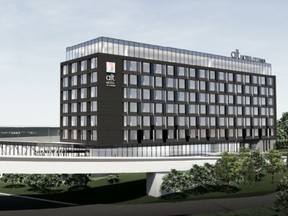 Artist's depiction of the airport hotel project